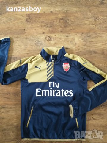 Puma 2015-16 Arsenal 1/4 Zip Training Top - мъжка футболна блуза М, снимка 5 - Спортни дрехи, екипи - 45829883