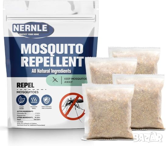 Nernle Репелент против комари, мухи и бълхи, масло от цитронела, 4 бр