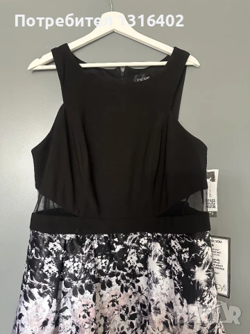 Дълга елегантна рокля размер XL, снимка 2 - Рокли - 50525772