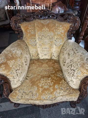 Барокова холна гарнитура , снимка 4 - Дивани и мека мебел - 52886459