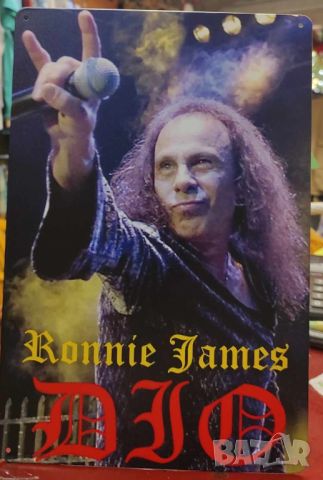 Метална табела(плакет) Ronnie James DIO, снимка 1 - Китари - 45687525