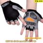 Еластични ръкавици без пръсти за колоездене и други видове спорт в черен цвят - КОД 4058