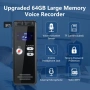 64GB цифров диктофон с гласово активиране и възпроизвеждане, снимка 3