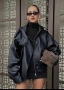 Чисто ново кожено яке oversize, снимка 1