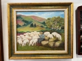 Маслена картина - "Овце на Паша" , снимка 1