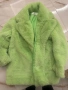 Детско Зелено пухено палто , снимка 1