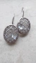 Сребърни обеци с циркони , снимка 3