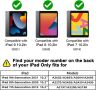 ShellBox Калъф за iPad 10.2 9/8/7 поколение с вграден протектор с презрамка за рамо, синьозелен, снимка 6