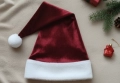 Коледна шапка от меко кадифе плюш, снимка 1