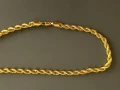 колие дебело 6-7мм,дълго 60см високо качество мед. стомана,жълто никога не потъмнява, снимка 1