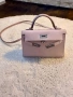 Hermès Mauve Pale Epsom Mini Kelly Sellier 20 Palladium Hardware, 2023, снимка 3