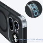 Магнитен Матов Калъф за Nothing Phone (4a) Pro - TPU+PC, 2.4m Airbag, 0.5mm защита, Черен, снимка 7