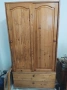 Двукрилен гардероб ,масив с плъзгащи врати , надстройка и чекмеджета,, снимка 2