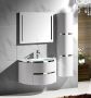 Комплект шкафове за баня - горен с огледало, долен с умивалник и колона 5819, снимка 1 - Шкафове - 45282326