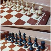 Комплект Дървен Шах + Табла / 32/32см. , снимка 6 - Шах и табла - 45586745