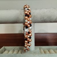 Ръчно изработена диадема от перли,мъниста,стъклени кристали, снимка 4 - Аксесоари за коса - 45209998