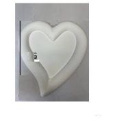 Наклонено сърце рамка силиконов молд форма фондан гипс шоколад декор украса, снимка 2 - Форми - 45574003