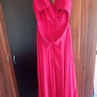 Червена дълга рокля, снимка 3 - Рокли - 45605257
