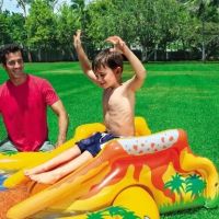 Детски надуваем басейн "Динозавър" с пързалка и пръскалка, снимка 3 - Басейни и аксесоари - 46192206