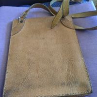 Командирска чанта от соца 1954г. естествена кожа 275х210мм като нова, снимка 4 - Екипировка - 45083094