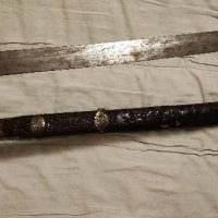 Голям масивен старинен меч, ятаган, сабя, кания

, снимка 5 - Антикварни и старинни предмети - 45876302