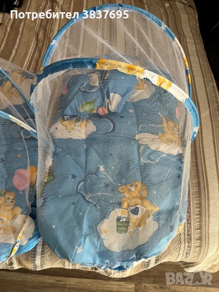 Подвижен матрак за бебе против комари, снимка 1