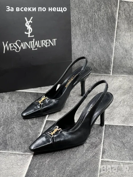Yves Saint Laurent Дамски Черни Обувки на Ток YSL Код E755, снимка 1