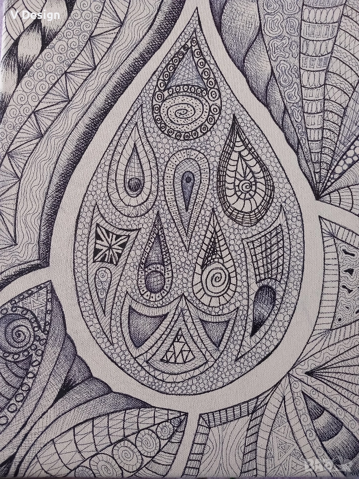 Абстрактна Картина "Момина сълза"- графика, снимка 1