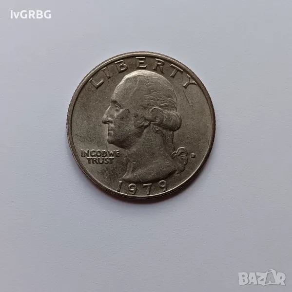 1/4 долар САЩ 1979 Четвърт долар САЩ 25 цента 1979 Америка, снимка 1