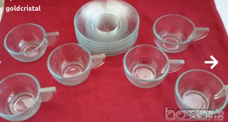 Стари стъклени чаши за кафе Варна Белослав , снимка 1