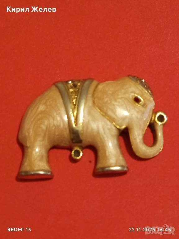 ВИСУЛКА СЛОН ИМИТАЦИЯ на СЛОНОВА КОСТ КРАСИВ МОДЕН АКСЕСОАР 41861, снимка 1