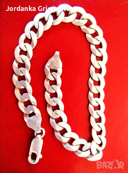 Сребърна италианска гривна - сребро 925, снимка 1