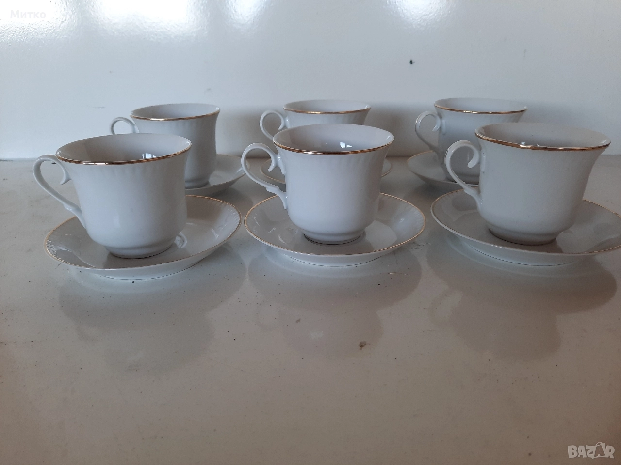 Сервиз за кафе от финен костен порцелан , снимка 1
