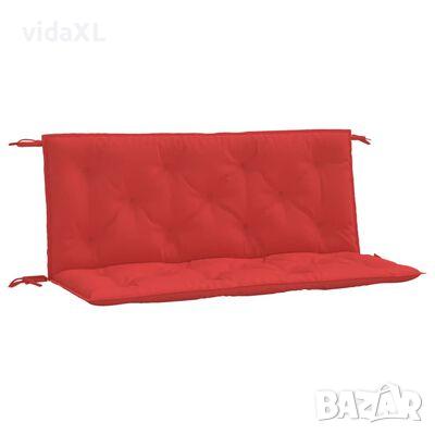 vidaXL Възглавници за градински пейки 2 бр червено 120x50x7 см плат（SKU:315010, снимка 1