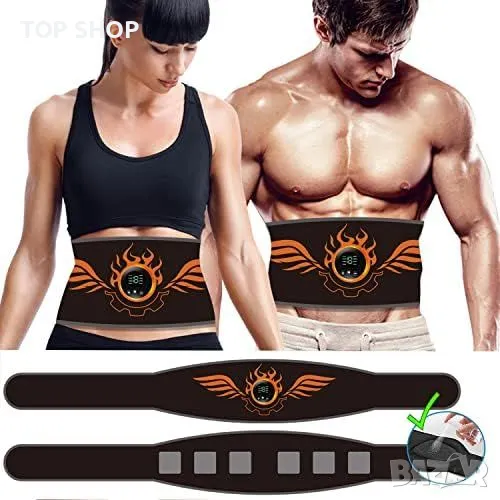 Нов EMS Стимулатор за Мускули корем с 8 Режима, USB Зареждане, снимка 1