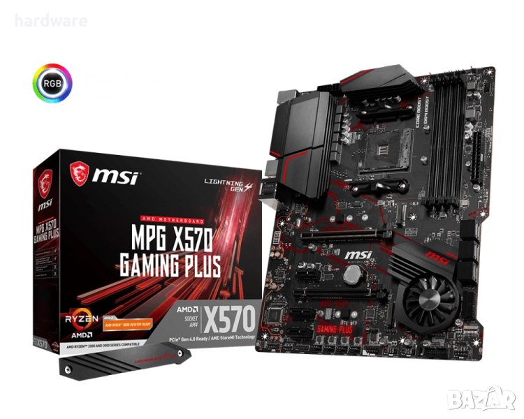 дънна платка motherboard msi mpg x570  gaming plus сокет socket am4, снимка 1