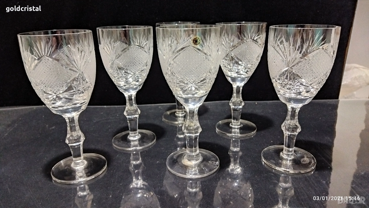 кристални чаши за вино , снимка 1