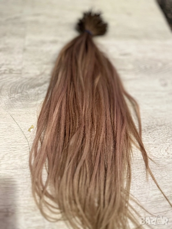 Кератинови кичури100% естествена коса, снимка 1