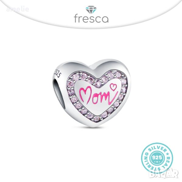 Final SALE! Талисман Fresca по модел тип Пандора сребро проба 925 Pandora Mom. Колекция Amélie, снимка 1