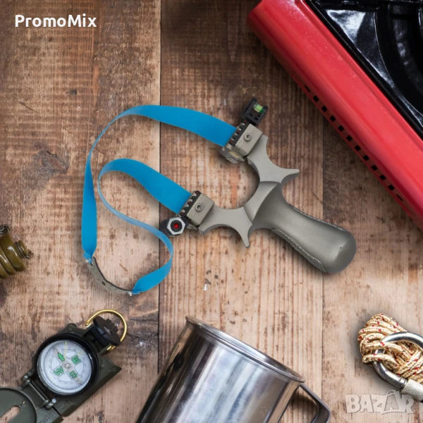 Прашка с лазер Relaxdays 10042993 Спортна прашка с мишени, снимка 1