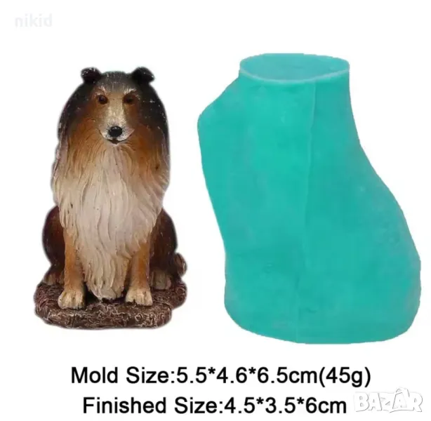 3d куче Коли силиконов молд форма фондан гипс шоколад свещ декор украса, снимка 1