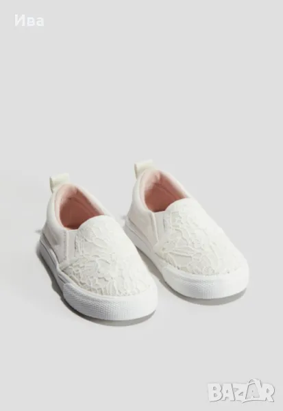 Детски обувки с дантела slip on H&M 23 номер, снимка 1