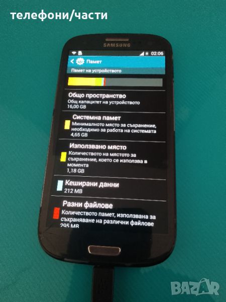 Смартфон Samsung S3 заключен към оператор, снимка 1
