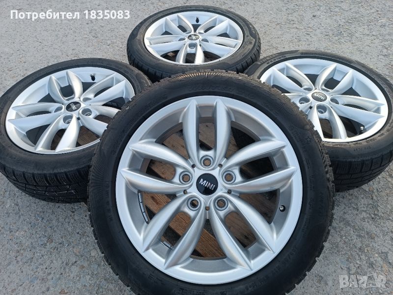 Лети джанти 17ки 5х120 Mini Cooper + зимни гуми 205/55/17 Pirelli, снимка 1