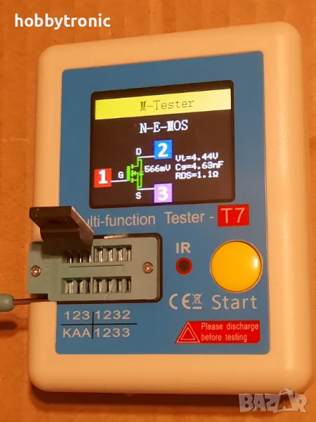 Тестер на електронни елементи Transistor tester LCR-TC1, LCR-T7, снимка 1