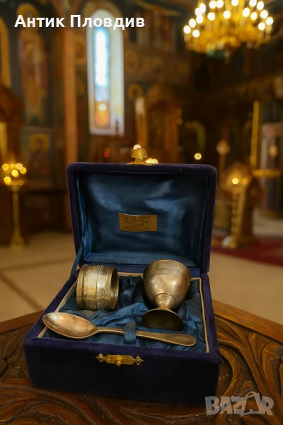 Винтидж комплект за кръщене от Links of Lincoln, снимка 1