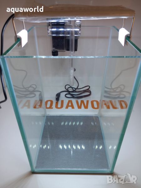 Нано аквариум 12 литра Оборудван и подарък корен, снимка 1