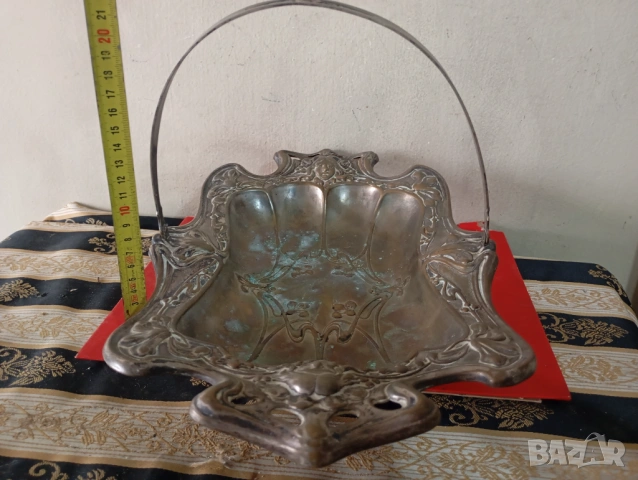 Купа,фруктиера арт нуво, снимка 4 - Други ценни предмети - 54269087