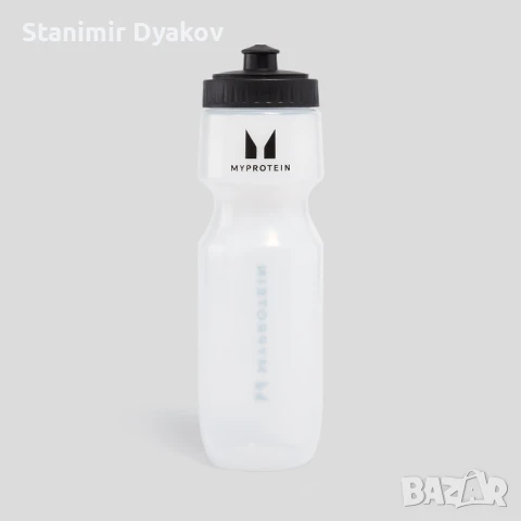 Myprotein Пластмасов шейкър + Спортна бутилка за вода- прозрачен/черен , снимка 7 - Фитнес уреди - 50589972