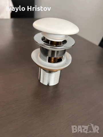 Сифон интеркерамик с преливник бял мат, снимка 2 - ВИК - 51951389